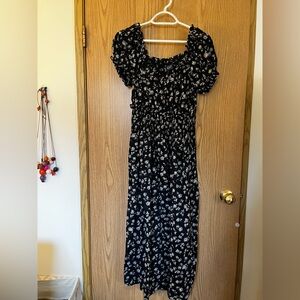 GAP Black Floral Maxi Dress